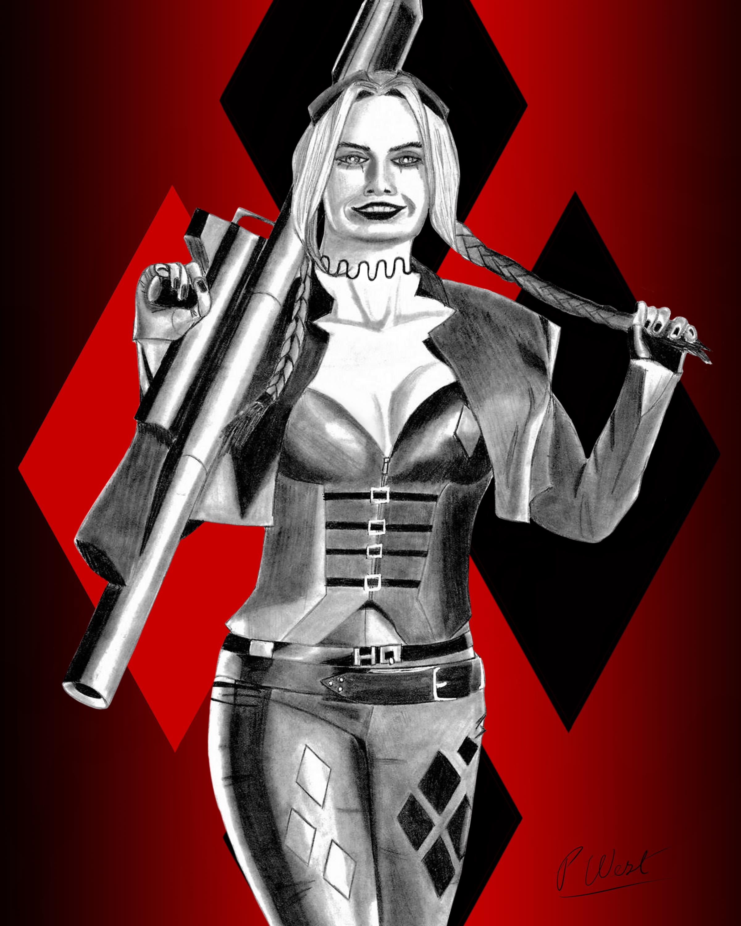 This is a print of Harley Quinn